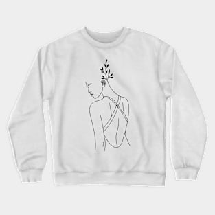 Fashion Goddess Fern in hair Crewneck Sweatshirt